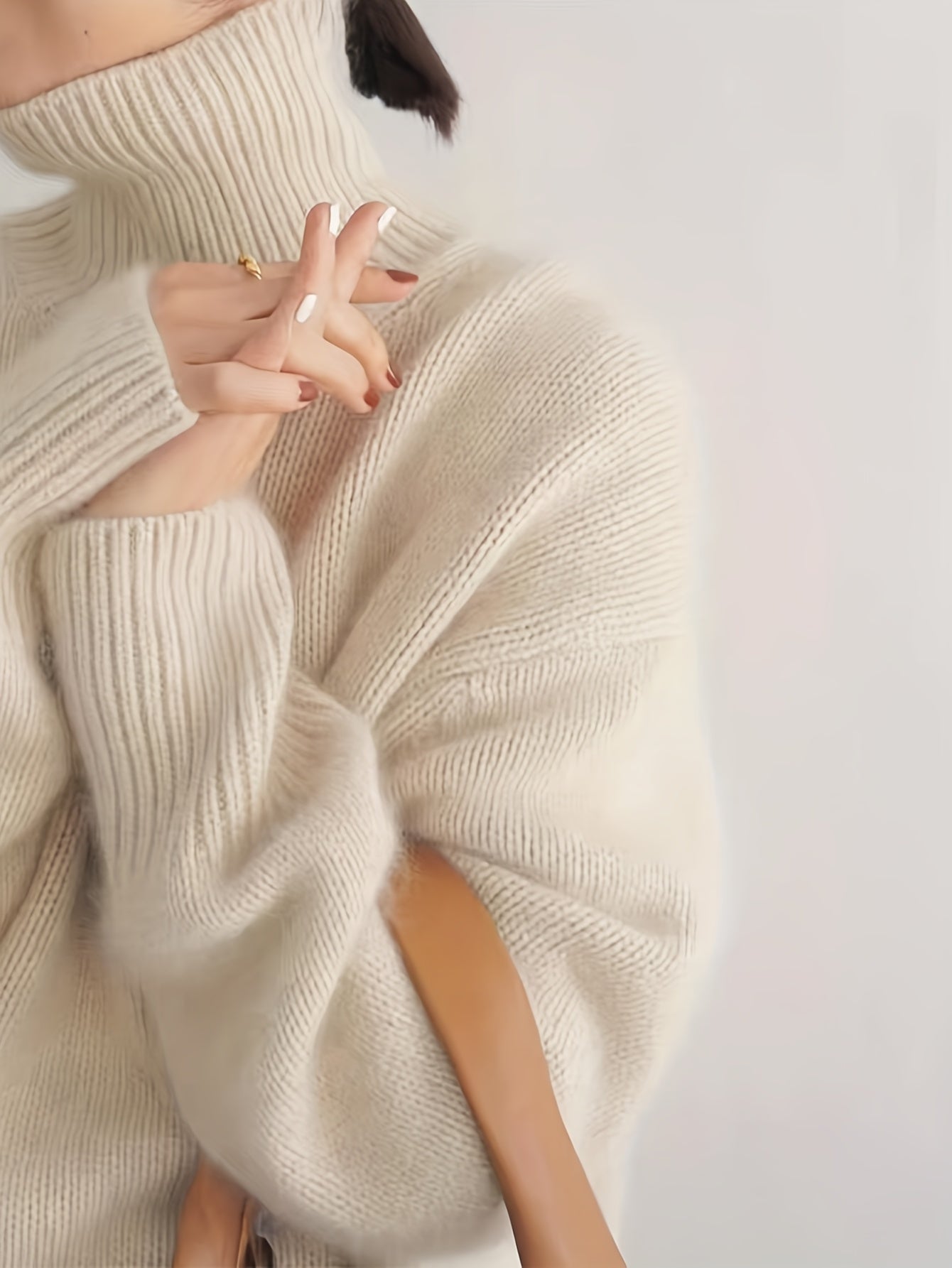 Tröja med Hög Krage