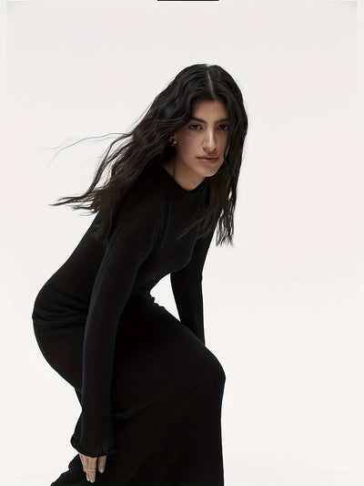 Lätt svart strandklänning